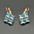 Auskari "Kristāla Viesuļvētra (Aquamarine Blue)" ar Swarovski™ kristāliem